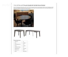 Išskleidžiamas stalas SCANDI 115(160) pilkai rudas